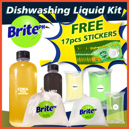 Dishwashing Liquid Kit w/ FREE Label Stickers (17pcs)