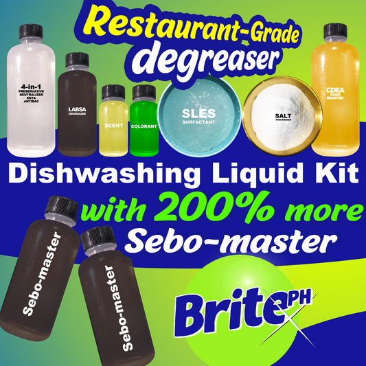 Dishwashing Liquid Kit DIY w/ 200% more Sebo Master degreaser