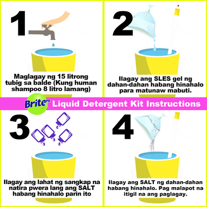 Liquid Detergent Kit DIY - by BritePH (17Liters Yield)