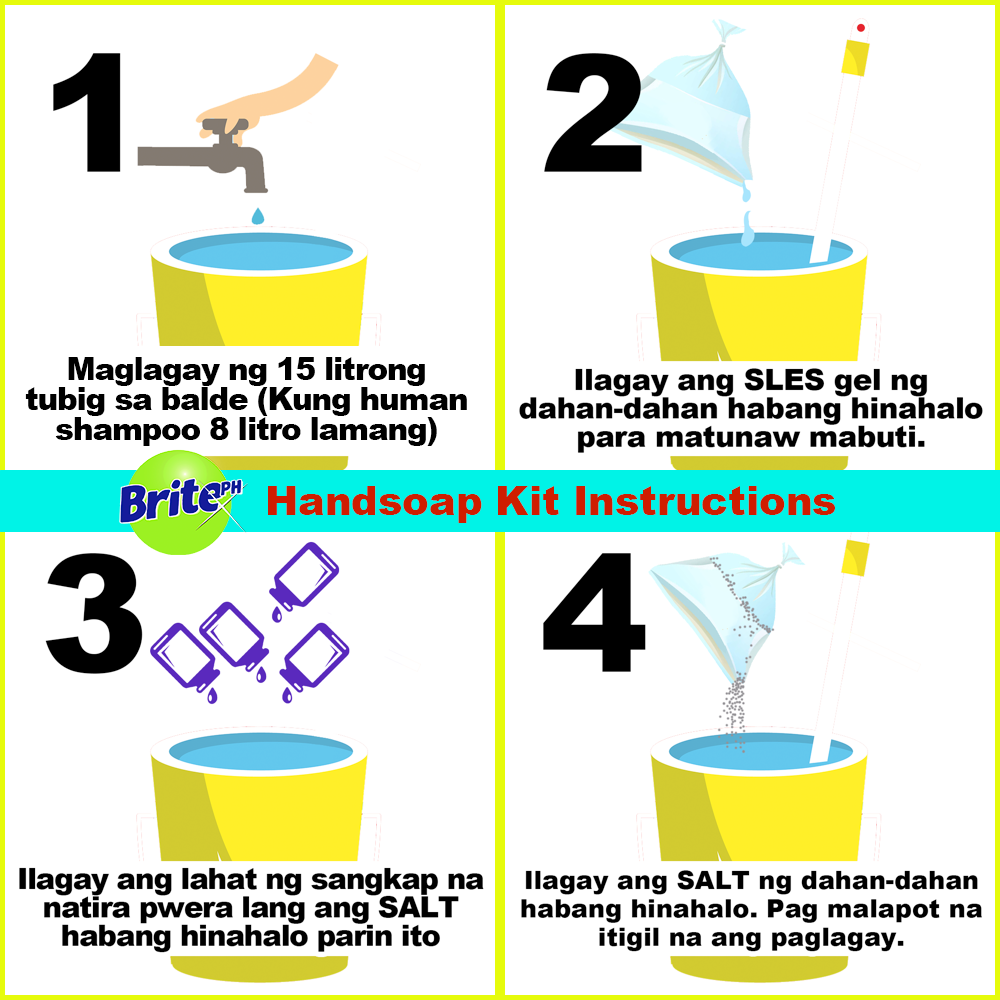 BritePH Hand Soap DIY Negosyo Kit (Makes 17 liters of handsoap)