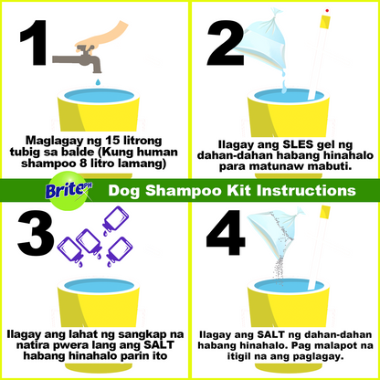 BritePH DIY Dog Shampoo Kit (17 liters yield)